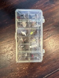 Lot Vintage Box of Fly Fishing Flies 64 Flies All Sizes - Picture 1 of 6