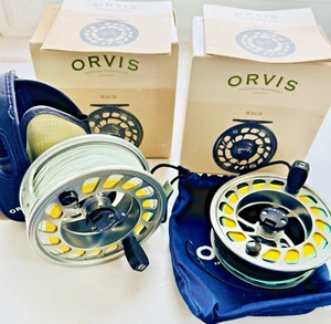 Orvis Mach V Salmon & Saltwater Fly Reel & Spool with Spey Lines Cases & Boxes - Picture 1 of 10