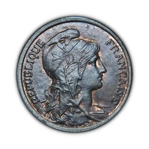 FRANCE. 1908, 1 Centime - Liberty Head, Wreath, Third Republic, Paris - Picture 1 of 3