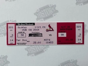 2004 New York Mets at St Louis Cardinals Ticket 8.8.04 - Bild 1 von 1
