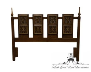 BROYHILL FURNITURE Walnut Spanish Mediterranean Style Full Size Headboard 768... - Picture 1 of 4