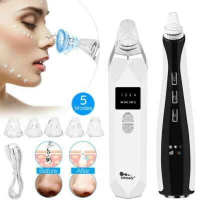 HIMALY Electric Facial Skin Care Pore Blackhead Remover Cleaner Vacuum Acne Cleanser UK