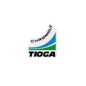 Tioga - Chromoly Freestyle post and bar decal - white text - Picture 1 of 1
