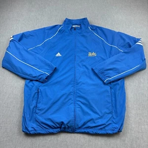 Adidas UCLA Bruins Jacket Mens 2XL XXL Blue Full Zip Windbreaker Pockets Coat - Picture 1 of 16