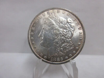 Error 1886 United States Morgan Dollar Uncirculated Silver US Coin w/ Die Crack - Image 1 of 4