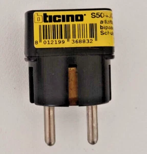 Reisestecker-Adapter Italien auf Deutschland bticino bipasso S5043GE - Bild 1 von 3