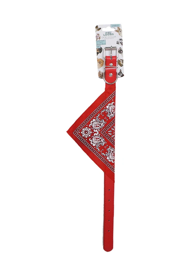 Collar grande para perro con bandana roja Foto 1 de 1
