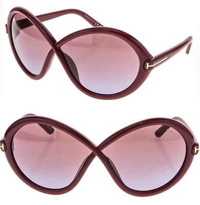 TOM FORD JADA FT1070 75Y Pink Fuchsia Bold Wrap Infinity Sunglass Authentic 1070 - Image 1 of 4