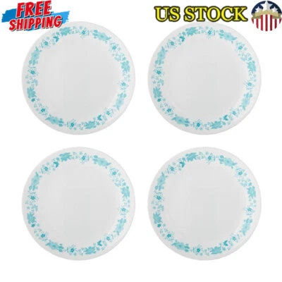 Juego de platos de cena de 4 piezas floral Vitrelle lavavajillas microondas horno seguro comedor Foto 1 de 4