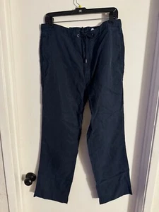 Women "BR" navy drawstring waist casual pants. Size Med. Reg. $120.00 - Picture 1 of 2