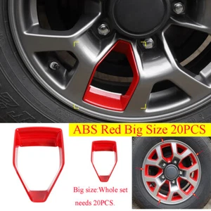 20PCS Red ABS Exterior Wheel Tire Hub Cover Trim Fit For Suzuki Jimny 2019-2020 - Picture 1 of 12