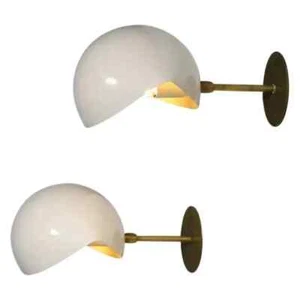 Mid Century Wandlampe im weißen Leuchtendesign - Bild 1 von 9