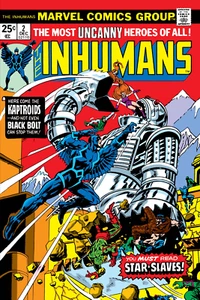 The Inhumans Ausgabe 2 Comic Poster schwarzer Bolzen Kaptroids Medusa Karnak Triton - Bild 1 von 1
