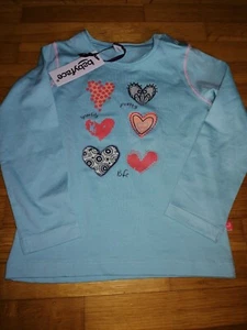 Neu BFC Babyface Mädchen Langarm Shirt Türkis Stickerei Motiv Gr.92 CO EL Etiket - Bild 1 von 2