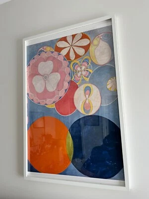 Hilma Af Klint A1 print in white frame - Image 1 of 4