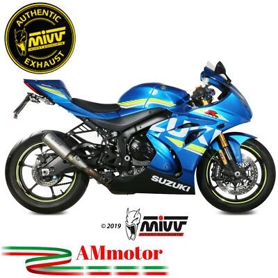 Mivv Suzuki Gsx-R 1000 2017 17 Terminale Di Scarico Per Moto Marmitta Mk3 Inox - Immagine 1 di 4