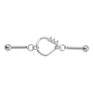 Industrial Piercing Stainless Steel Cartilage Earring Body Jewelry - Picture 1 of 6