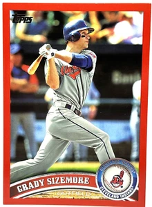 2011 Topps - Grady Sizemore - Rosso /245 - Guardiani Indiani Color Match - Foto 1 di 2