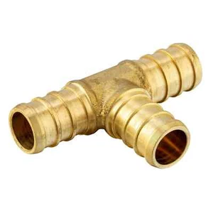 3/8" X 3/8" X 3/8" PEX TEE - BRASS CRIMP FITTINGS (LEAD-FREE) *303840 - Picture 1 of 1