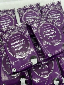 (10) Groovi Beauty Makeup Removing Towelette Wipes Remover 15 Count Bulk Lot 150 - Picture 1 of 3