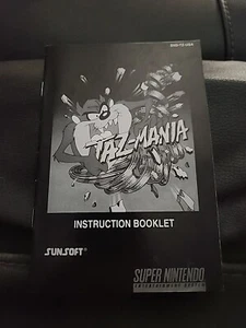 Taz-Mania Super Nintendo SNES Instruction Manual Booklet ONLY Taz Mania Clean - Picture 1 of 7
