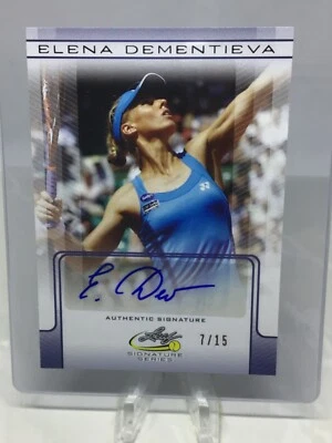 2017 Leaf Signature Series Tennis Blue Auto /15 Elena Dementieva - Image 1 of 2