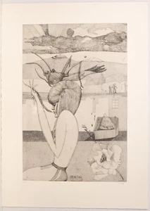 Pit Morell /Radierung /Handsigniert/150 Exemplare/ Grastag - Picture 1 of 3