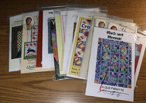QUILT PATTERN Lot of 12 Various Designs Instructions Large Blankets Wall Hanging - Picture 1 of 7