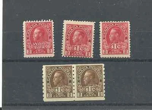 CANADA WAR TAX SCOTT MR2,MR3 X2,AND MR7 PAIR. - Picture 1 of 2