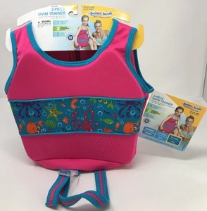 Girls Swim Safety Trainer Vest Schools 2-Piece With Sea Creatures 33-55 Lbs - Picture 1 of 3