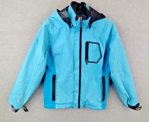Killtec Youth Jacket Size 12 Blue Full Zip Windbreaker Hoodie Outdoor Gorpcore - Picture 1 of 15