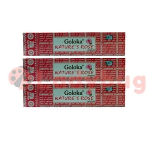 GOLOKA INCENSE - Natures Rose 15gms Scents Smoke Fragrance Meditation Aroma - Picture 1 of 7
