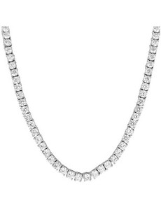 Unisex 1 Row 4mm Tennis Chain Bracelet Silver Finish Lab Created Diamond Chain