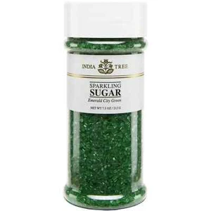 VERDE ESMERALDA Hornear SPRINKLES India Árbol Espumoso Azúcar 7.5 Onzas NUEVO SELLADO - Imagen 1 de 4