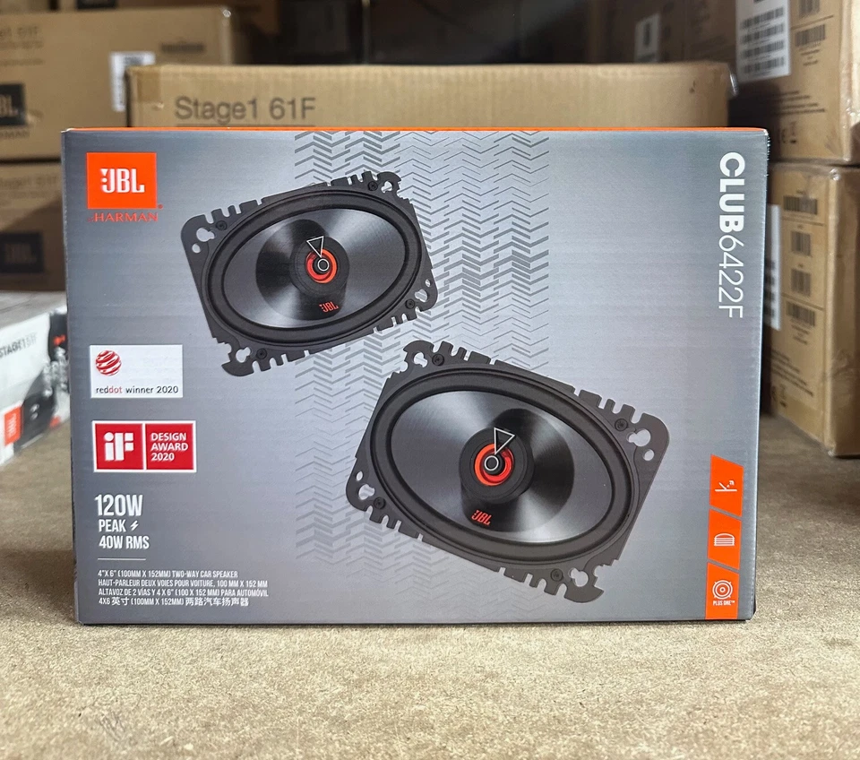 JBL Club 6422f - 4"x 6" 10cm X 15.2cm 120 Watt 2 Way Coaxial Car Dash Shelf Door