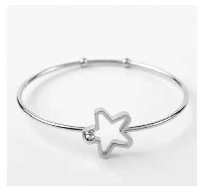 Plunder Design 时尚时尚珠宝银星闪闪发光袖口手镯手链 — 第 1/4 张图片