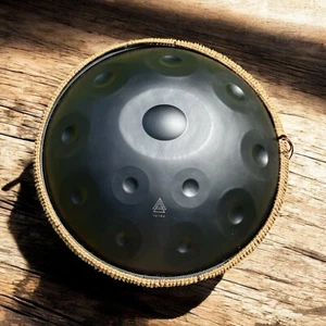 Tetra Handpan Drum – 12 Notes | Black Matte | 440Hz or 432Hz | IBag, Stand, Rope - Picture 1 of 9