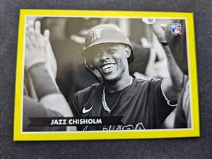2021 Topps Montgomery Club Baseball Sticker Jazz Chisholm RC - Miami Marlins (NM - Picture 1 of 3