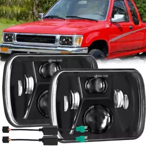 Pair 7x6'' 5x7INCH LED Headlights Hi/Lo for 1983-2004 Toyota Hilux w/ Canbus - Picture 1 of 12