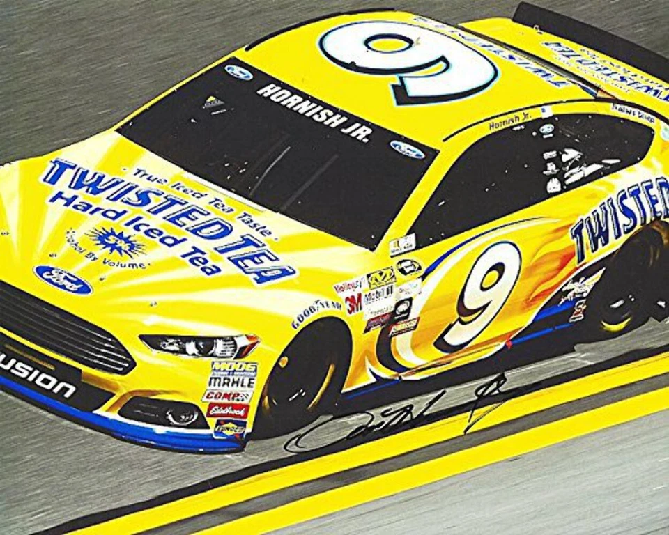 AUTOGRAPHED 2015 Sam Hornish Jr. #9 Twisted Tea Racing (Petty Motorsports) Sprin - Image 1 of 1