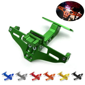 LED Rear License Plate Mount Holder Fit For Kawasaki Ninja 250/300/400/650 Z400 - Foto 1 di 14