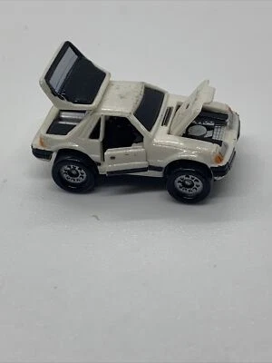 Micro Machines Deluxe Ford Mustang SVO Silver VGC 1988 Galoob Doors Open RARE! - Image 1 of 4