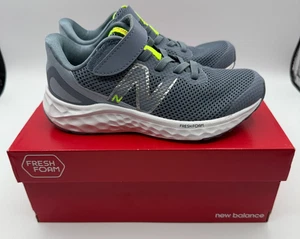 New Balance Fresh Foam Arishi v4 Bungee Lace Shoes Kids 12 M Grey Green PAARIPG4 - Picture 1 of 10