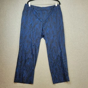 Coldwater Creek Womens Natural Fit Pants Size 16 Tropical Stretch Classic Blue - Picture 1 of 12