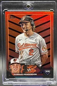 🔥🔥 2023 Topps Gunner Henderson ORANGE / BLACK FOIL HALLOWEEN SP RC B🔥🔥 - Imagen 1 de 4