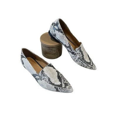 Halogen Women’s Size 7M Leather Snake Print Loafers Flats  - Image 1 of 4