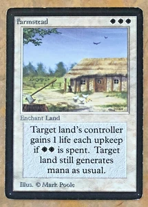 MTG Beta Farmstead Lightly Played - Magic the Gathering Beta edition - Picture 1 of 13