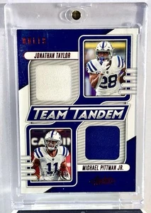 🚨2023 Absolute JONATHAN TAYLOR MICHAEL PITTMAN Team Tandem Patch SP /199 Mag🏈 - Picture 1 of 3