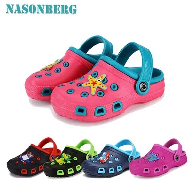 NASONBERG Kinder Clogs Sandalen Sommer Leicht Schuhe Hausschuhe Badeschuhe Gartenschuhe DE
