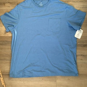 NUEVO CON ETIQUETAS Camiseta George Basic Cuello Redondo Para Hombres 3XL Azul Rayas Cuello Redondo Bolsillo Camiseta - Imagen 1 de 8